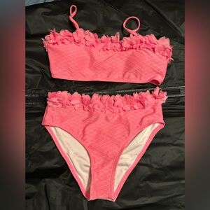 J.E. Sterguard Girls Two-Piece Bikini – Pink, size 12Y